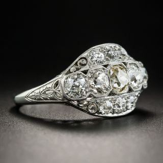 Platinum Art Deco Multi-Diamond Ring