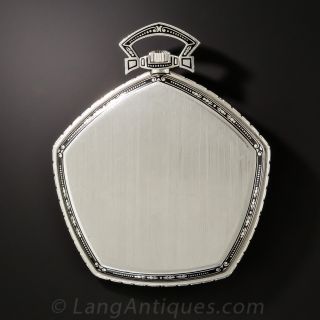 Platinum Art Deco Pocket Watch by Dietrich Gruen