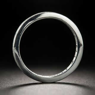 Platinum Baguette and Single-Cut Diamond Eternity Band - Size 5 1/2