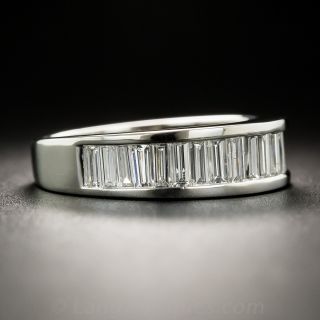 Platinum Baguette Diamond Band Ring