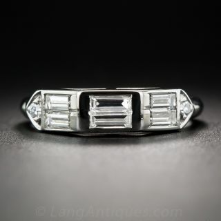 Platinum Baguette Diamond Band