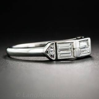 Platinum Baguette Diamond Band