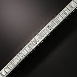 Platinum Baguette Diamond Bracelet by J.E. Caldwell - 1