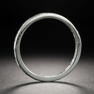 Platinum Baguette Diamond Wedding Band - Size 4 3/4