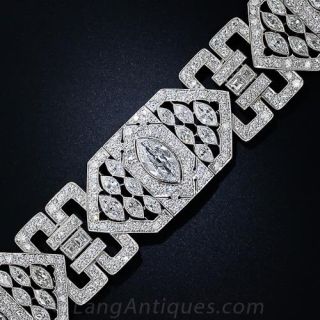 Platinum Diamond Art Deco Bracelet