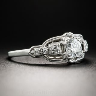 Platinum Diamond Art Deco Engagement Ring
