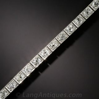Platinum Diamond Art Deco Line Bracelet - 2