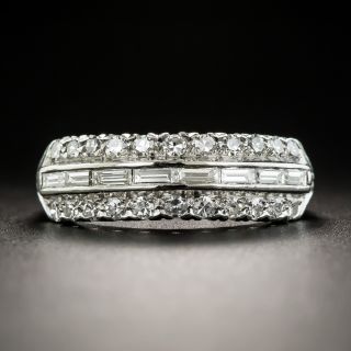 Platinum Diamond Baguette Band  - 2