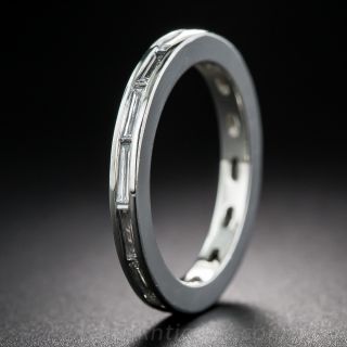 Platinum Diamond Baguette Wedding Band
