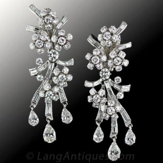 Diamond Earrings 1950s