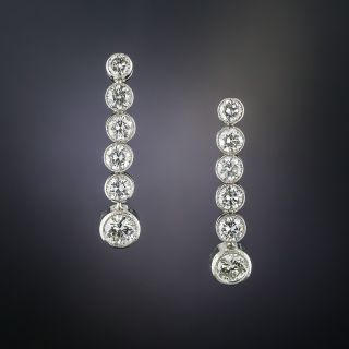Platinum Diamond Dangle Earrings