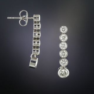 Platinum Diamond Dangle Earrings