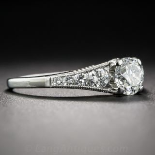 Platinum Diamond Deco Engagement Ring