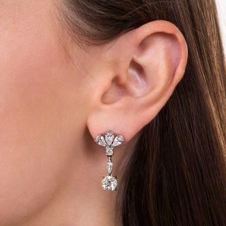 Platinum Diamond Drop Earrings
