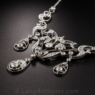 Platinum Diamond Edwardian Necklace