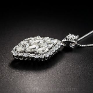Platinum Diamond Pendant Necklace 2.70 Carats