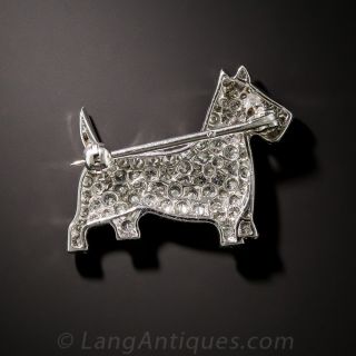 Platinum Diamond Scotty Pin