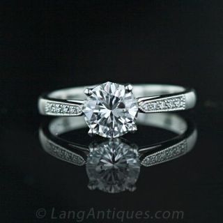 Platinum diamond solitaire Main View
