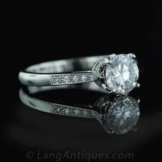 Platinum diamond solitaire