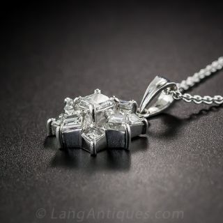 Platinum Diamond Star Pendant 