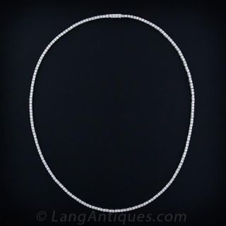 Platinum Diamond Straight Line Necklace