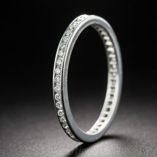 Platinum Diamond Wedding Band - Size 4 3/4