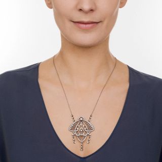 Platinum Edwardian Diamond Necklace