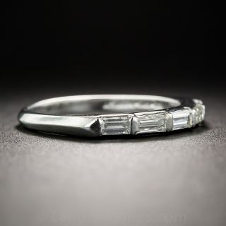 Platinum Five-Stone Baguette Diamond Band