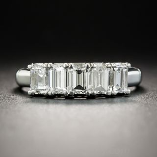Platinum Five-Stone Baguette Diamond Ring