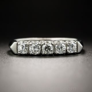 Platinum Five-Stone Diamond Band