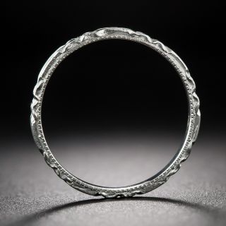 Platinum Floral Wedding Band