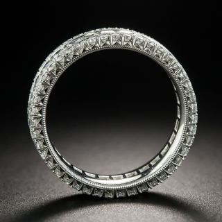 Platinum French-Cut Diamond Band