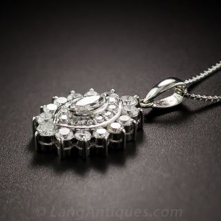 Platinum Marquise Diamond Pendant 