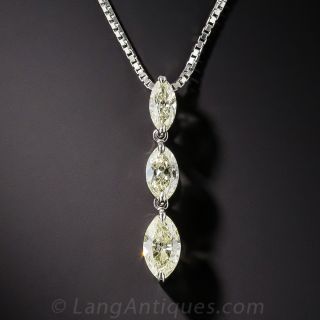 Platinum Marquise Diamond Pendant