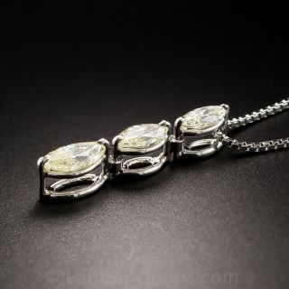 Platinum Marquise Diamond Pendant