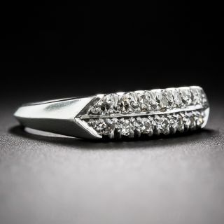 Platinum Mid-Century Diamond Band