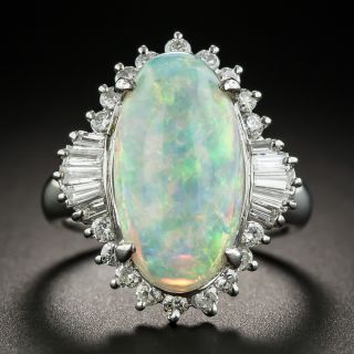 Platinum Opal Diamond Cocktail Ring - 1
