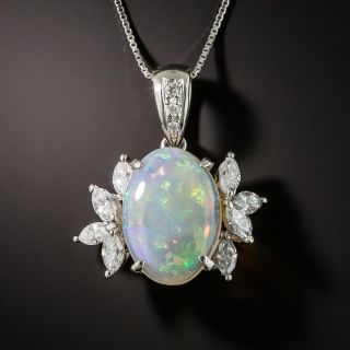 Platinum Opal Diamond Drop - 1