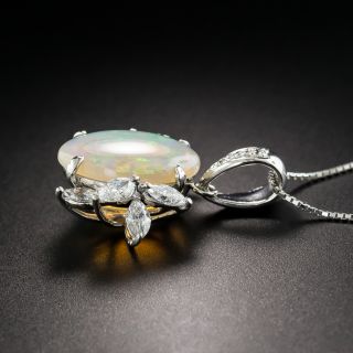 Platinum Opal Diamond Drop