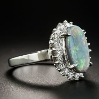 Platinum Opal Diamond Ring