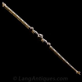Platinum over Gold Edwardian Diamond Bracelet