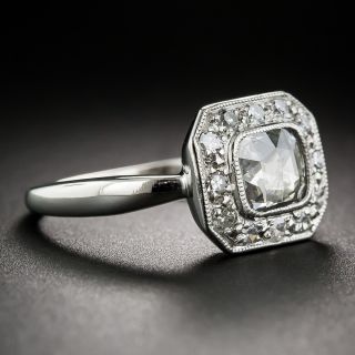 Platinum Rose-Cut Diamond Ring