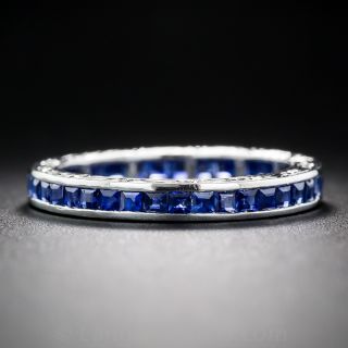 Platinum Sapphire Eternity Band