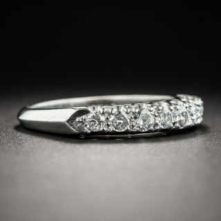 Platinum Single Row Diamond Band