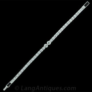 Platinum Straight Line Diamond Bracelet