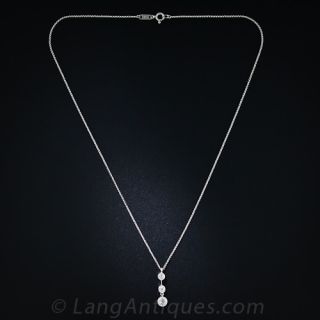 Platinum Three-Stone Diamond Necklace