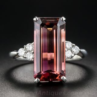 Platinum Tourmaline and Diamond Ring