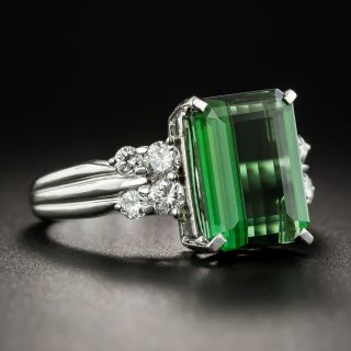 Platinum Tourmaline Diamond Ring