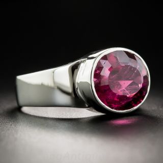 Rubelite Tourmaline Platinum Ring