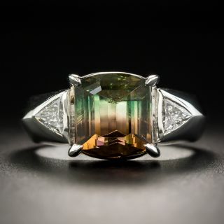 Platinum Watermelon Tourmaline and Diamond - 1